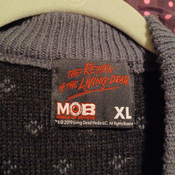 Middle of Beyond Return of the Living Dead Cardigan Sweater Unisex - Picture 4 of 5